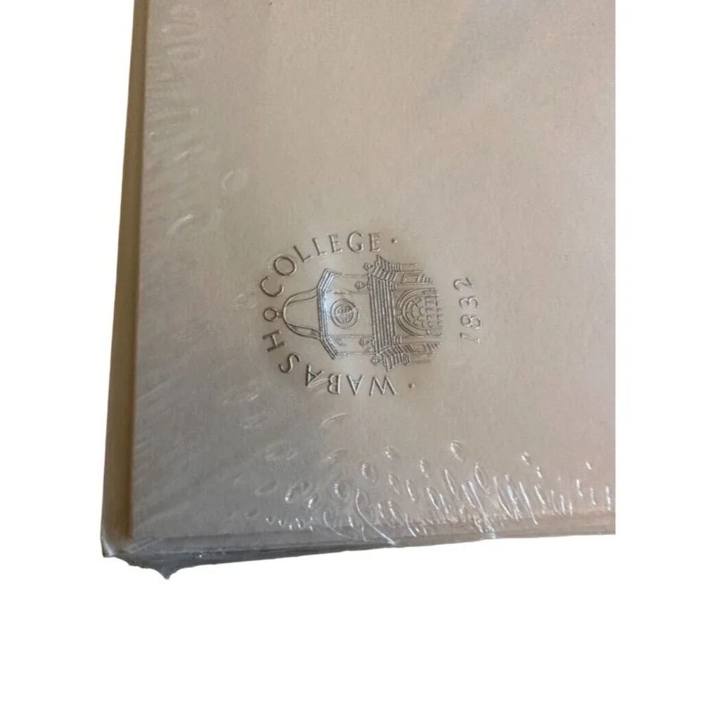Wabash College Stationery Cream Note Cards Seal Logo Script Classic Collegiate